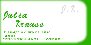 julia krauss business card